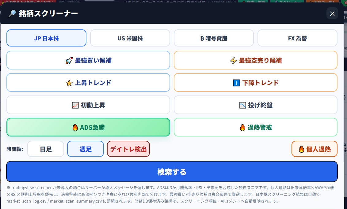銘柄スクリーナー